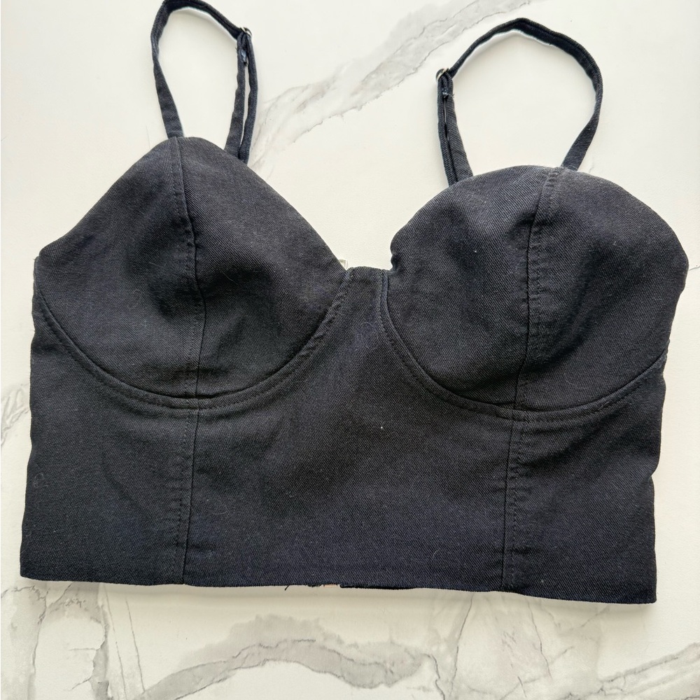 Black Women's Cropped Party Top